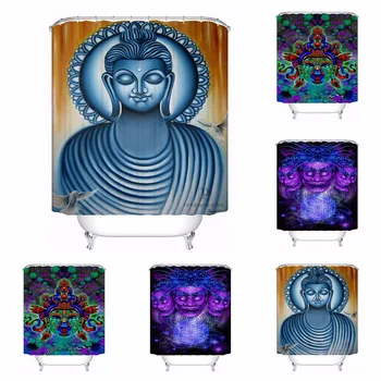

Custom Greentara Face Waterproof Bathroom Acceptable Shower Curtain Polyester Fabric Bathroom Curtain #180318-45-29