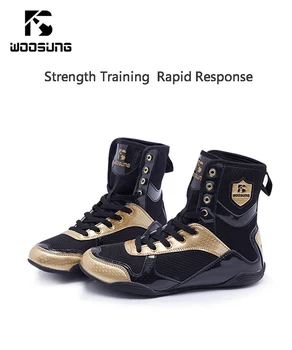 Boxing Wrestling Shoes Taekwondo Sanda Shoes Men and Women Professional Training High top Low top