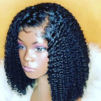 

Melodie Brazilian Curly Bob Lace Front Human Hair Wigs Deep Water Wave Short Afro Kinky Curly Frontal Wig HD For Black Women