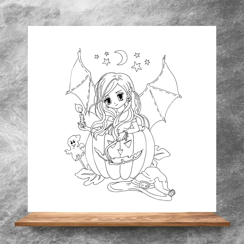 ZhuoAng Хэллоуин ведьма прозрачные штампы/силиконовые печати для DIY скрапбукинга