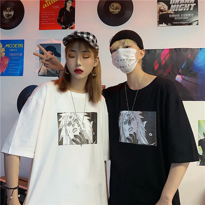 

100% Cotton Uchiha Man summer t shirt Short Sleeve oversized Clothes 2019 naruto Print anime student funny plus size streetwear