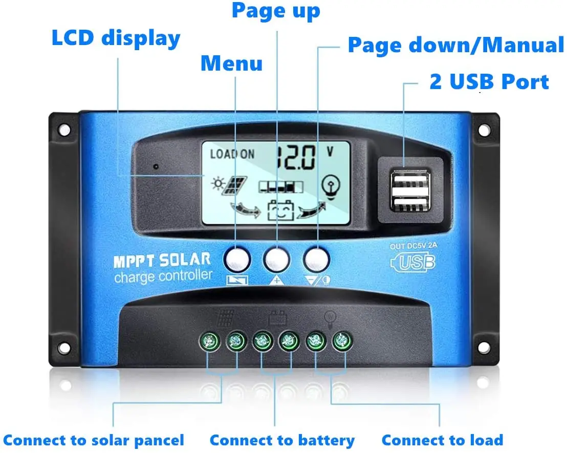 ¾籤 MPPT  Ʈѷ,  USB LCD ÷, ¾  г  ַ,  , 100A, 60A, 50A, 40A, 30A, 12V, 24V