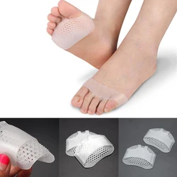Silicone Forefoot Pads Honeycomb Non-Slip Liners Protect Pain Relief Foot Care High Heels Elastic Invisible Inserts White Nude