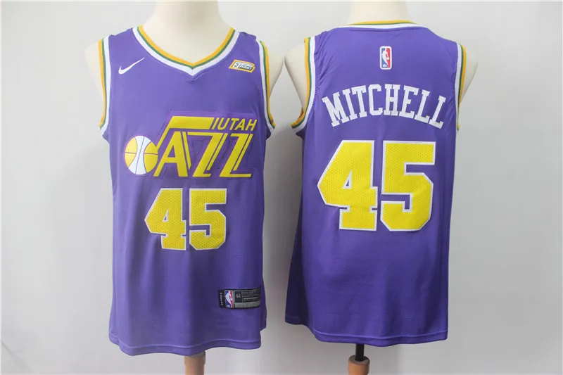 Юта мужские baskeball#45 Donovan Mitchell майки - Цвет: 6