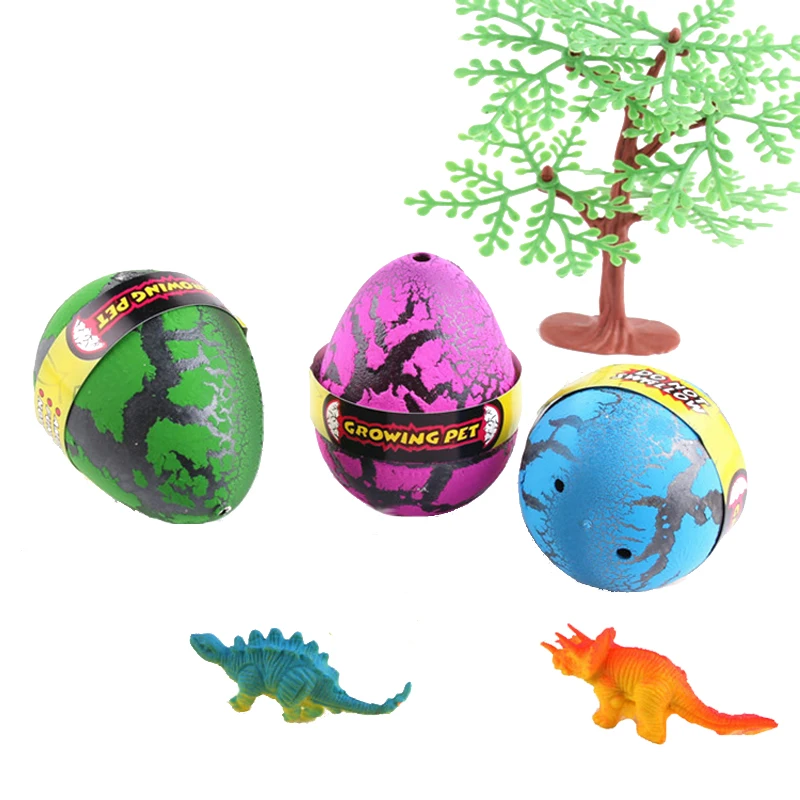 iGeeKid 24Pcs Dinosaur Eggs Toys Grow in Water Pool Dive Toys Science Kits Hatching Egg Crack Novelty Toy Mini Dino Egg with Assorted Color for Toddler Kids 3-10 Boys Girls Birthday Gift 