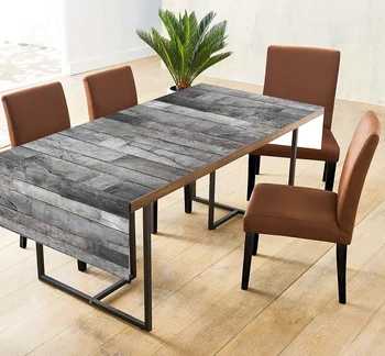 

Retro Bionic Tablecloth Wood Grain Polyester Tablecloth Rectangular Table Cover Wallpaper Background Cloth Kitchen Wedding Decor