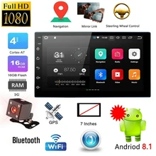 10,1 дюймов Android 8,1 четырехъядерный 2 Din автомобильный стерео с радио, GPS, WiFi пресс MP5 плеер 16G
