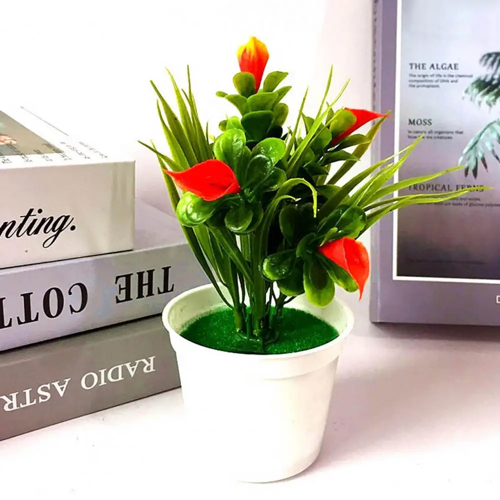 80%HOTPlastic Artificial Bonsai Artificial Plants Fake Potted Flowers Home Office Garden Party Decoration Wedding Christmas DIY