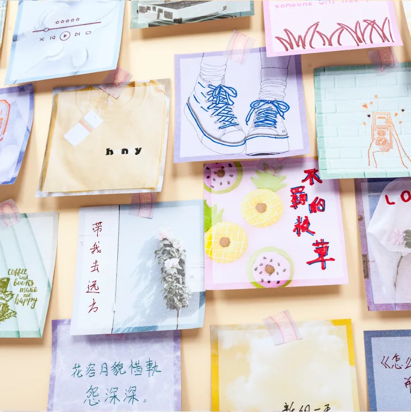 Милый блок стикеров для заметок в упаковке INS Memo Note Kawaii Sticky Diy Скрапбукинг