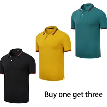 

Simple wild business polo shirt men 2020 highly recommended new short-sleeved tide slim business casual lapel