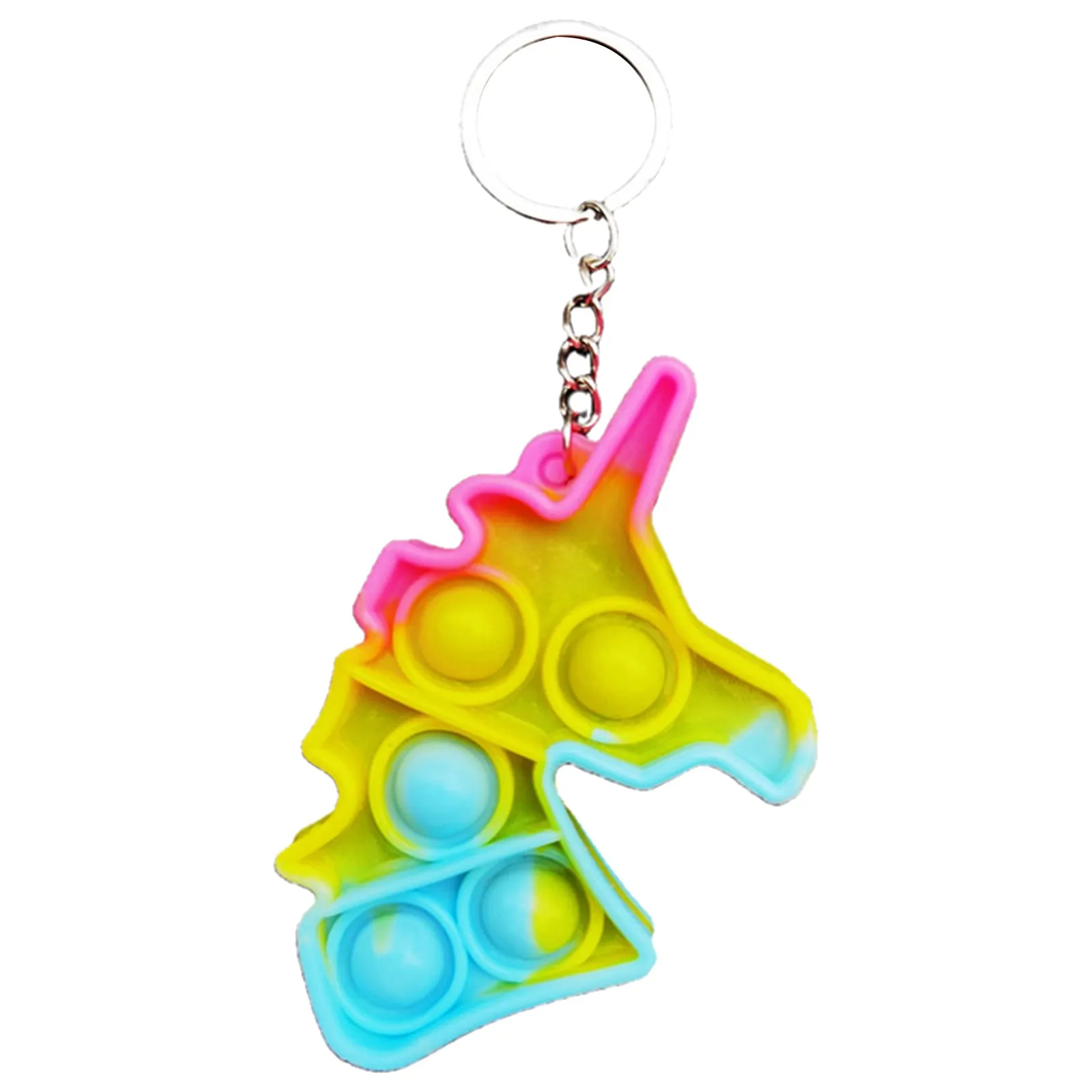 New push pops its mini keychain dinosaur simple dimple fidget toy for autism adhd anxiety anti stress relief edc sensory bubble atomic nee dohs Squeeze Toys