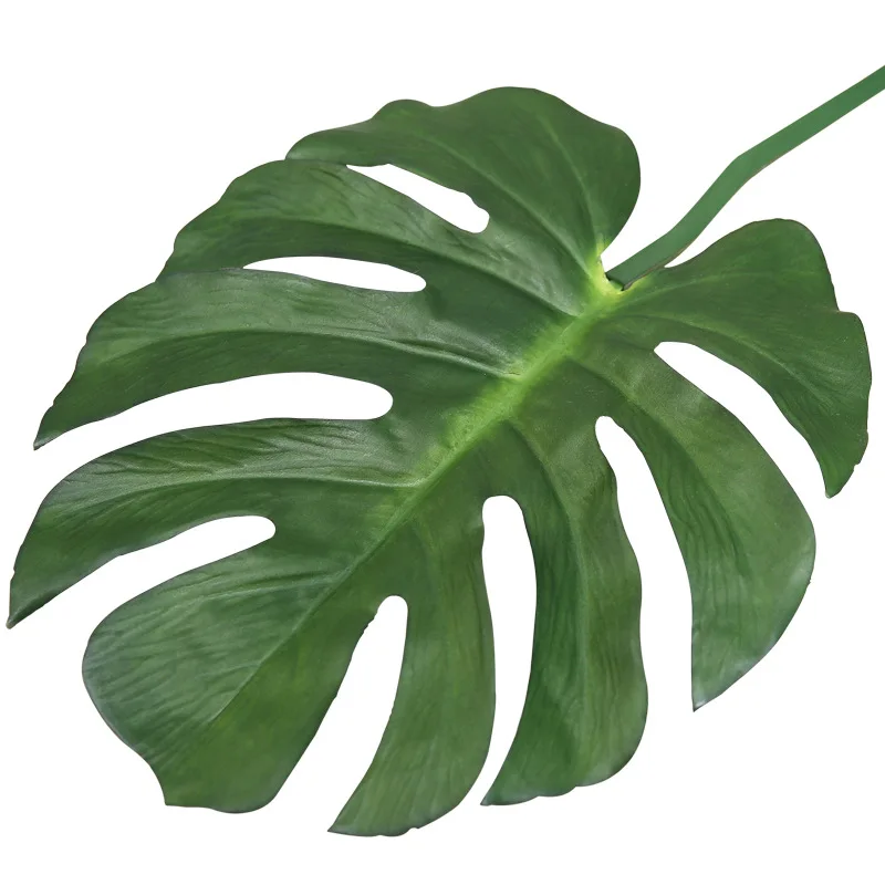 Monstera большие листовые искусственные растения зелени поддельные домашние растения бонсай зеленые листья украшения тропические листья