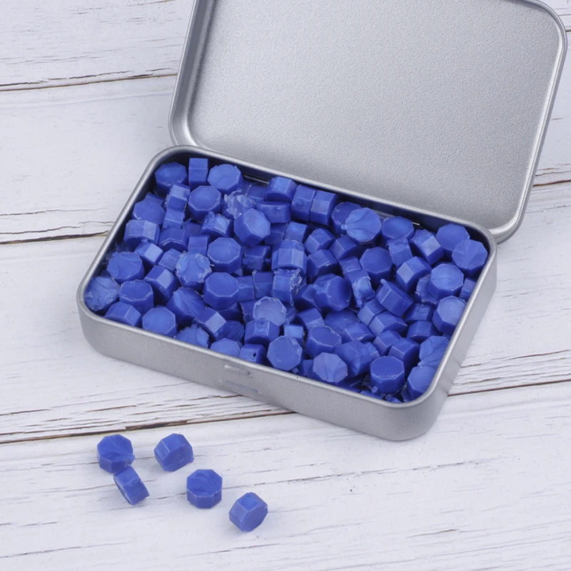 dark blue 150 шт./кор. красочный воск уплотнения с железной коробкой - Цвет: dark blue