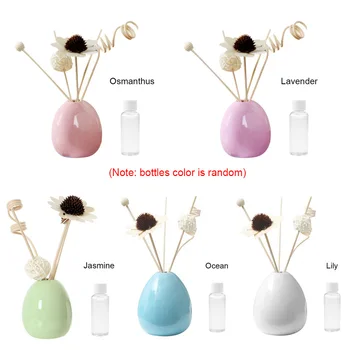 

Essential oil perfume diffuser aromatherapy reed sticks with vase rack home office decoration 30ML W / Sepak takraw