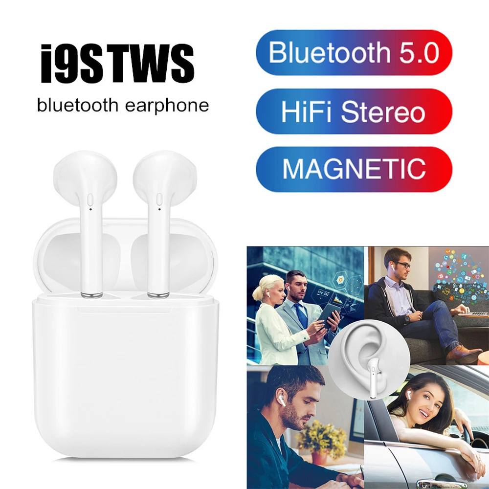 I9s Tws Наушники Беспроводные Bluetooth 5,0 наушники мини наушники с микрофоном зарядная коробка спортивная Гарнитура для смартфона