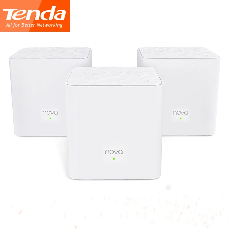 

Tenda Nova MW3 AC1200 Mesh Wireless Wifi WiRouter Dual-Band Wifi Repeater Mesh Wi-Fi System Bridge APP Remote Manage Easy Setup