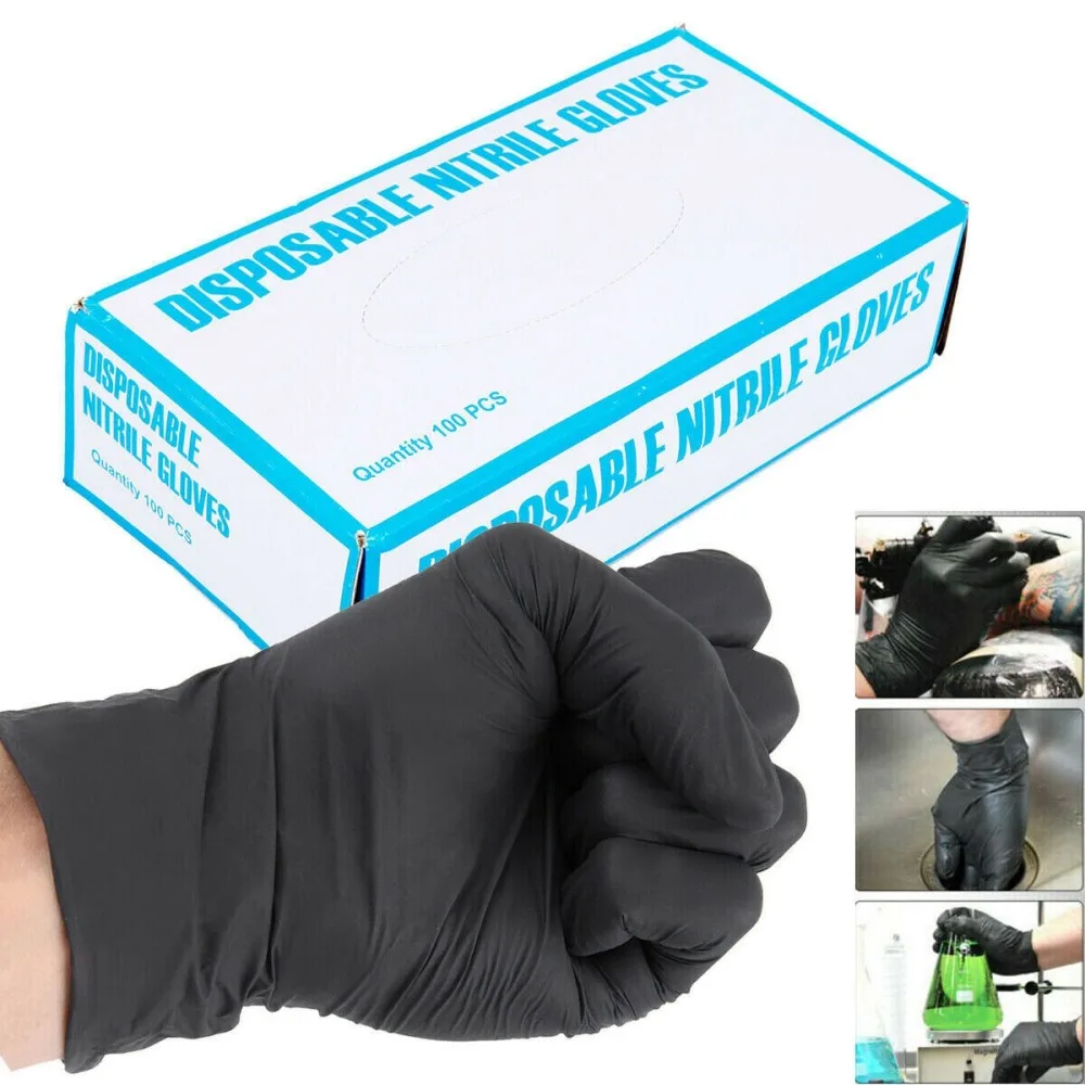 100 шт. рабочие нитриловые перчатки для татуировок|Кухонные одноразовые перчатки|