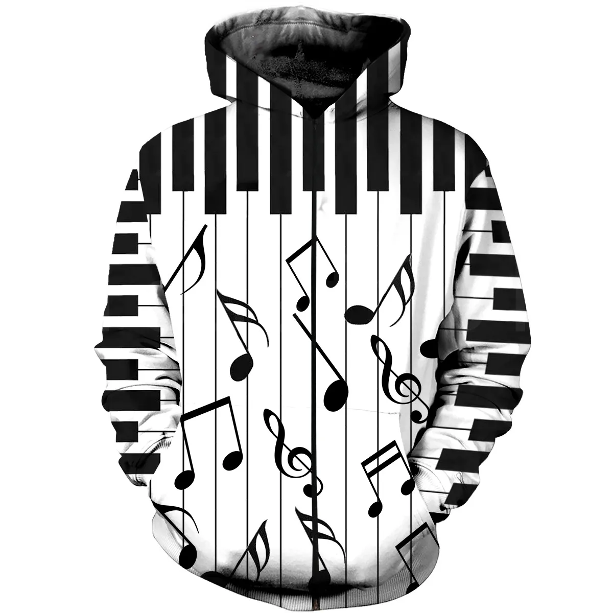 Zip Hoodie Tessffel, новая мода, музыкальный инструмент, любовь, фортепиано, искусство, красочные, повседневные, забавные, 3D, полный принт, толстовки/худи, унисекс, мужские, женские, S-1 - Цвет: Zip Hoodie