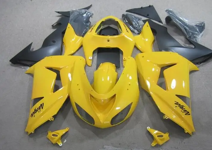 

Free Custom New ABS Full Fairing Kit Fit For Kawasaki Ninja ZX-10R ZX10R 2006 2007 06 07 Fairings set Yellow