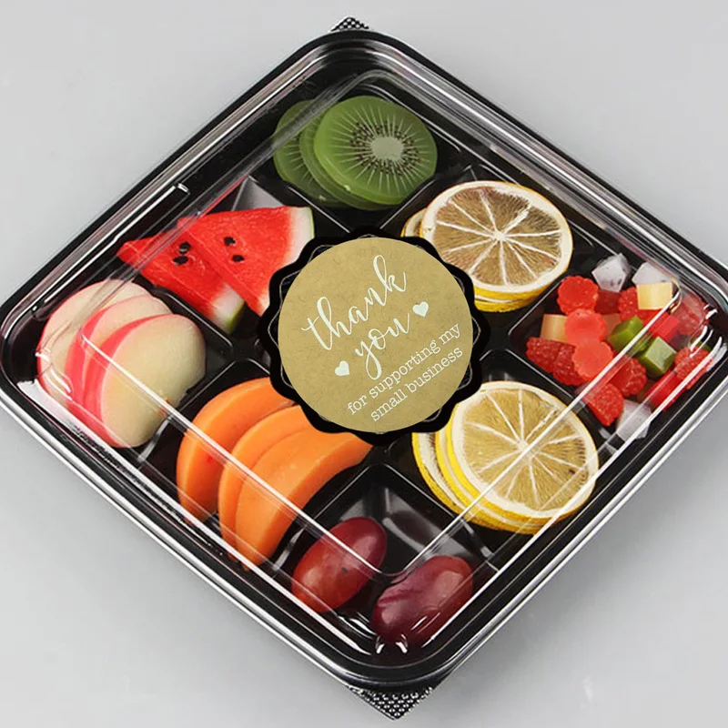 500pcs/roll 감사합니다 스티커 결혼 선물을위한 수제 스티커 크리스마스 카드 포장 문구 패스트 푸드 레이블 종이 도구