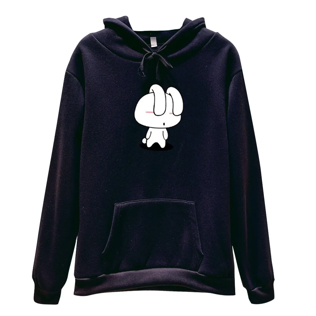 Hoodies Women Autumn 2019 Cartoon Print Long Sleeve Hooded Harajuku Streetwear Hoodie Hoodies And Sweatshirts Women Pullovers