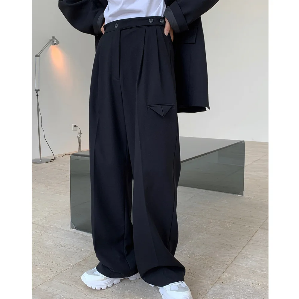 

Spring Fashionable Blogger Style High Waist Wide Leg Straight Suit Pants Loose Slimming Casual Suit Pants Women