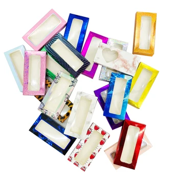 

Wholesale 3D Mink Lashes Rectangle Packing Cardboard soft Paper Boxes False Eyelashes Packaging Box Empty Eyelash Package