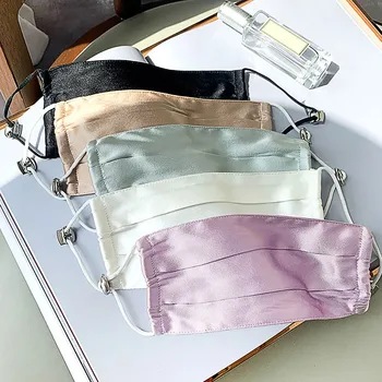 

Face Mask Scarf Mascarilla Mascarar Satin Face Mask Pm2.5 Activated Carbon Mask Washable And Reusable Lot Maska Mascarillas