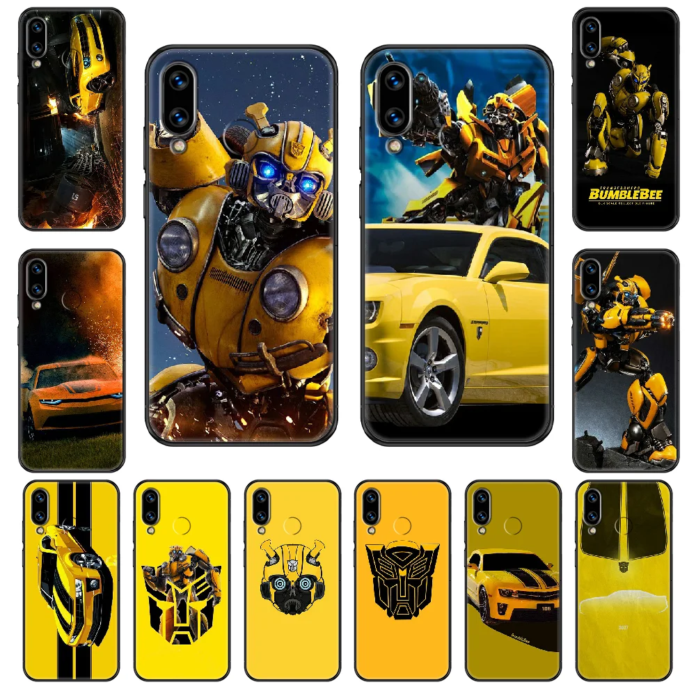 Чехол для телефона Transformers Bumblebee Huawei Honor Mate 5 7 8 9 10 20 i A X Lite Pro черный роскошный чехол