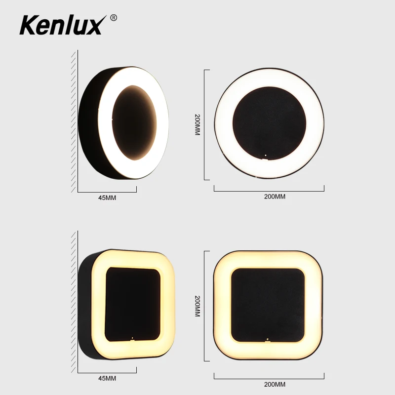 Современный светодиодный настенный светильник геометрические бра с двойной