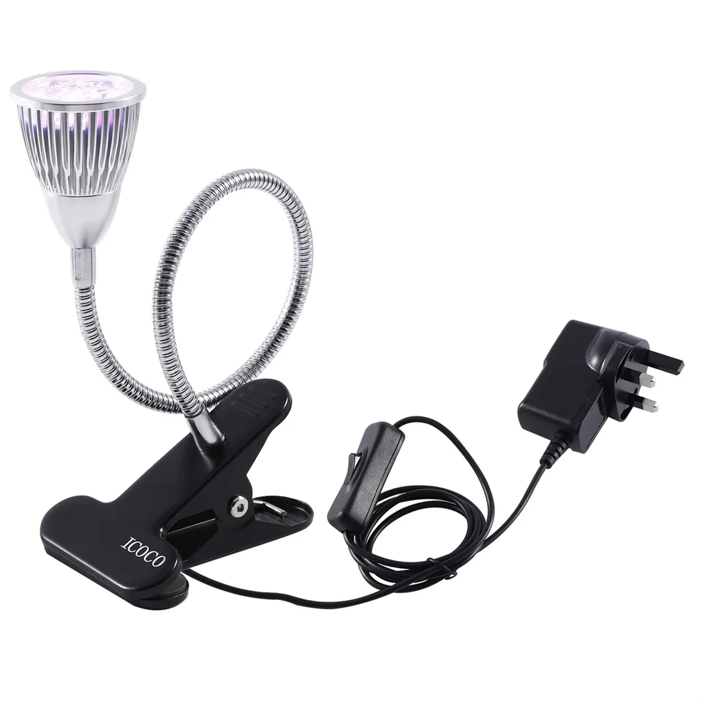 

5W LED Grow Lights Clip Desk Table Lamp Growing LED Bulbs with Clamp Flexible Gooseneck 360 Degree for Indoor Garden Plants