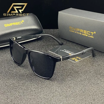 

SIMPRECT Aluminum-Magnesium Polarized Sunglasses Men 2020 Driver's Square Sunglasses Retro UV400 Anti-glare Sun Glasses For Men