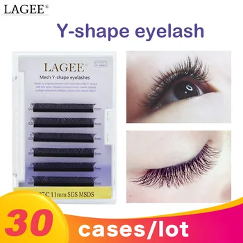 

30cases YY shape lashes high-quality faux mink volume eyelash extension false eyelashes weave eyelash soft natural Make up tools