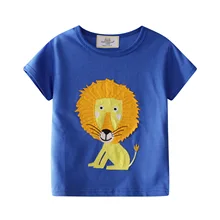 Бренд в европейском и американском стиле, Детская летняя футболка из чистого хлопка с золотыми сокровищами, Детская футболка с короткими рукавами