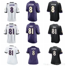 Мужской Женский Молодежный Ламар Джексон Хэйден Хёрст драфт Джерси Baltimore