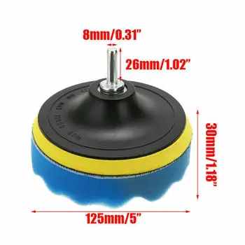 

Car Polishing pad 12pcs set 5 inch Polisher Buffing Sponge Kit Accessories