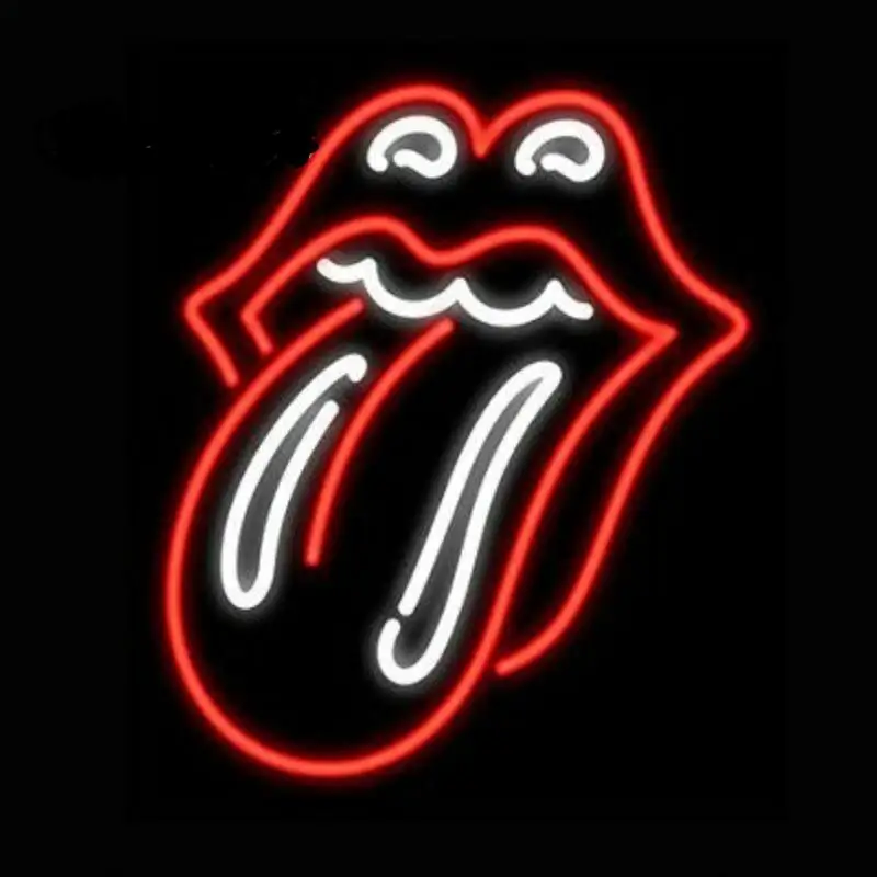 Custom Rolling Stones Glass Neon Light Sign