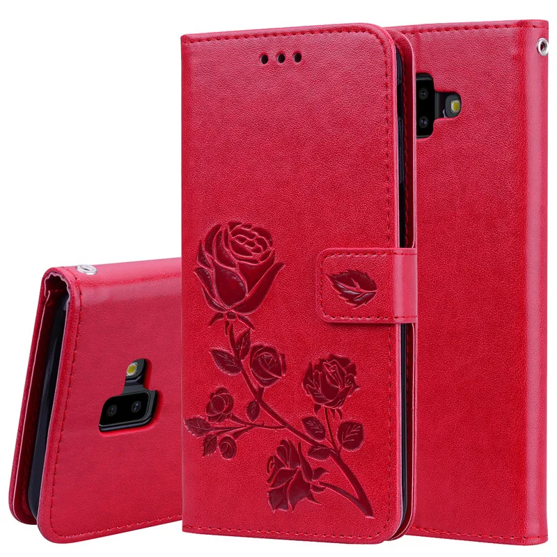 

Leather Wallet Case For SamSung Galaxy J6 Plus 2018 Cover For SamSung J8 6 4 2018 4 6 Plus 2018 Flip Card Slot Stand Case