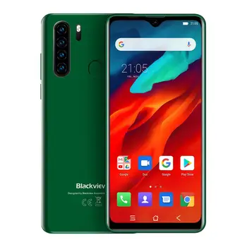Перейти на Алиэкспресс и купить Blackview 4G мобильный телефон A80 Pro Quad камера заднего вида смартфон Восьмиядерный 4 Гб + 64 ГБ Android 9,0 6,49 дюймов 4680 мАч глобальная версия