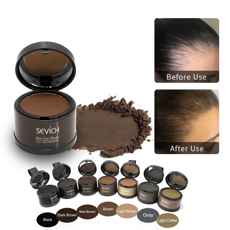 Sombra de pelo en polvo, línea de pelo, reparación modificada, sombra de pelo, polvo para recorte, maquillaje, corrector de pelo, cobertura Natural, Control de bordes de belleza