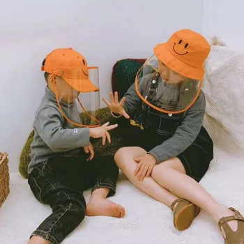 

Baby Protective Epidemic Mask Anti-saliva Dust-proof Hat Transparent Protective Mask Plastic Anti-fog Saliva Hats Face Shields