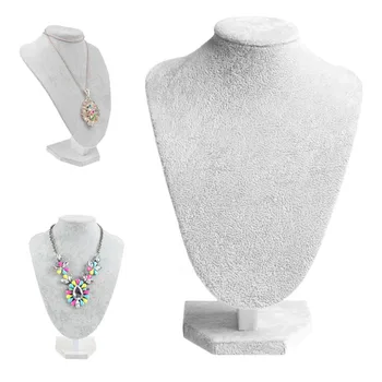 

2020 New Mannequin Velvet Necklace Pendant Chain Jewelry Bust Neck Display Stand Holder