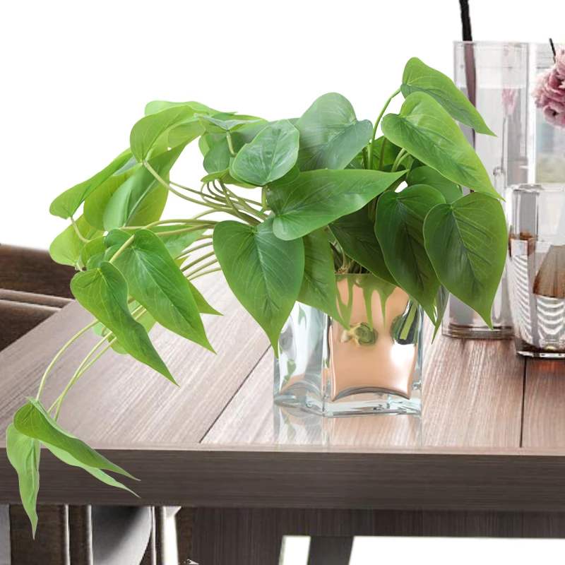 

Fresh style, artificial flowers, table top, green plants, tea table decorations in living room, green lotus leaf fake