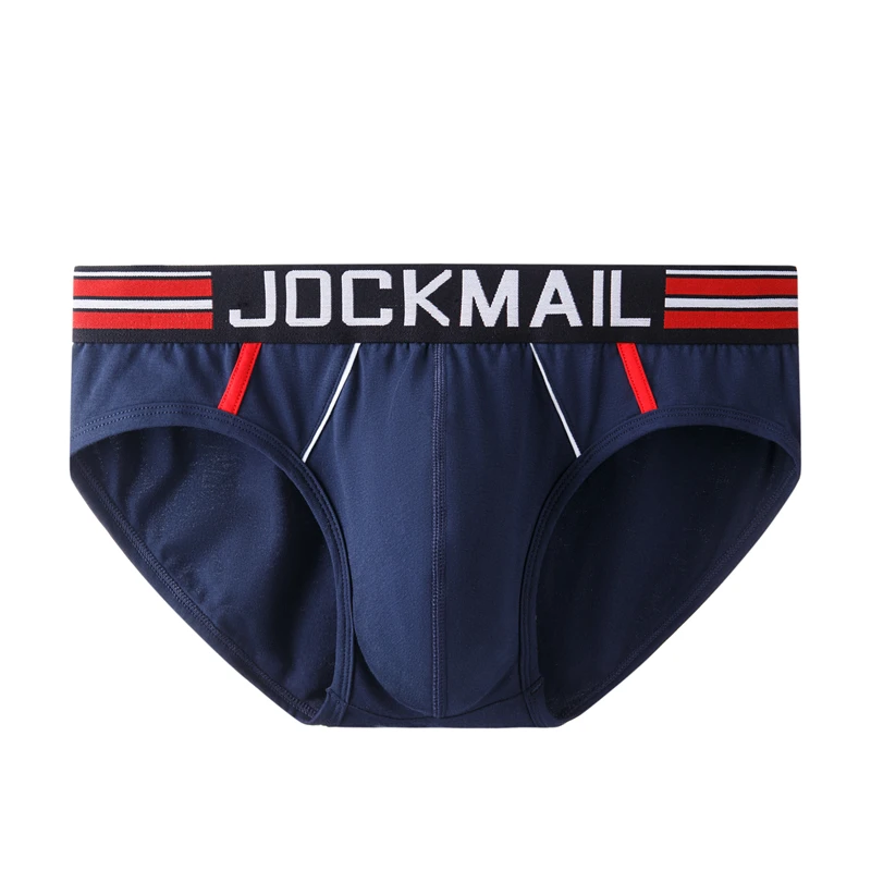 JOCKMAIL Youth Fashion U convex Men's Underwear Low Waist Cotton Sexy Comfortable Breathable Briefs White black male briefs