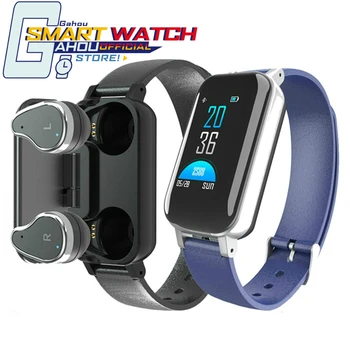 

Headphone SmartWatch Bluetooth Headphone Call Reminder Heart Rate Blood Pressure Monitor Smartwatch for IOS Android pk M1 T90