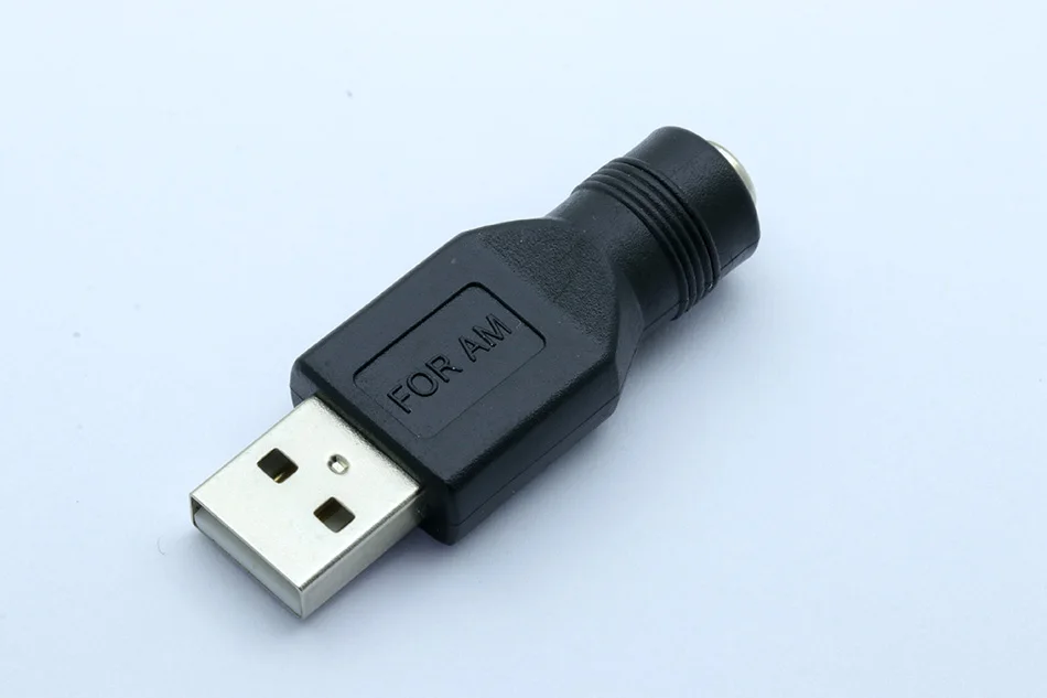 100 шт./лот адаптер питания DC 5,5*2,1 мм Гнездовой разъем для USB 2,0 штекер питания постоянного тока разъем адаптера для ноутбука ПК Тип A USB
