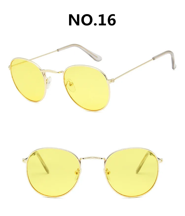 Vintage Alloy Women Sunglasses Luxury Brand Designer Classic Small Frame Driving Mirror Eyewear Oculos De Sol Masculino