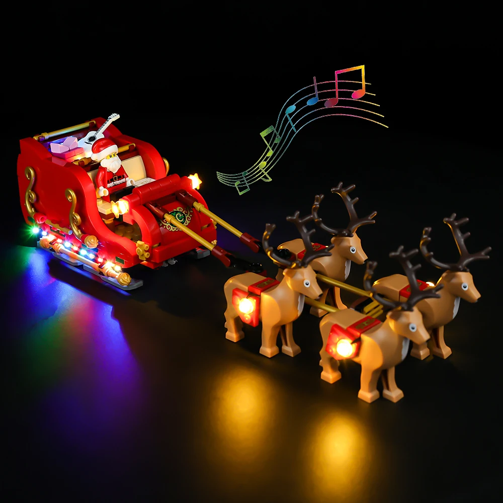 LED Light Kit For 40499 Santa’s Sleigh Christmas Series Children's Gifts DIY Toy Set (Not Including Building Blocks) 3