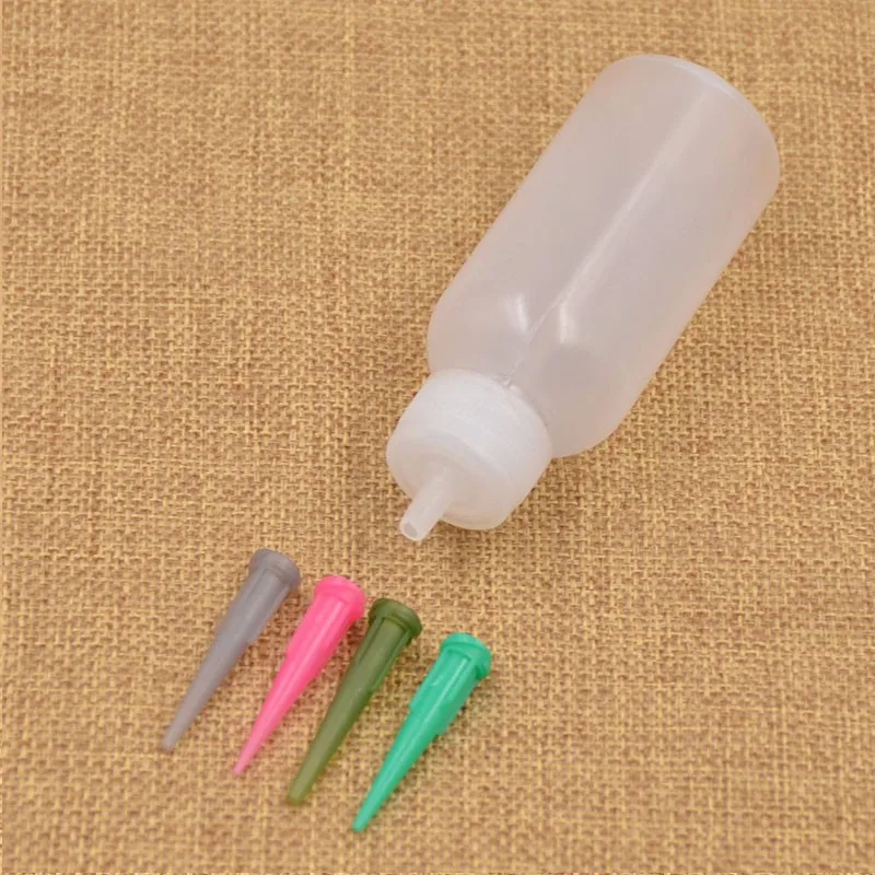 

5pcs/set 30ml Tattoo Bottle Diffuser Squeeze Bottles Painting Henna Nozzle Applicator Bottle Non-Spray tattoo accessories