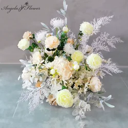 Centro de mesa de bolas de flores para boda, accesorios de flores artificiales de seda rosa y blanca para fiesta, escaparate, tienda, 40/50CM, novedad